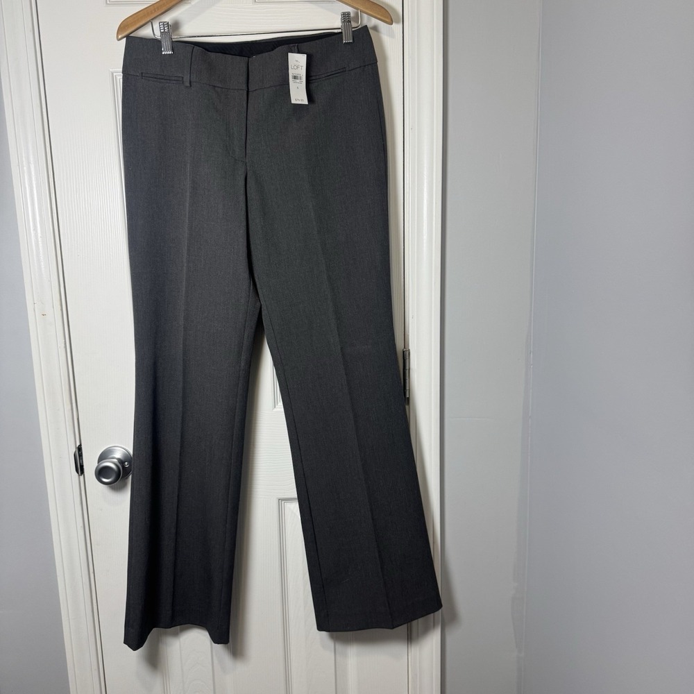 NWT LOFT Marisa Women's Dress Pants Size 6 Career Work Trousers Gray